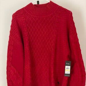 Karl Lagerfeld Women's Acrylic Red Sweater Size Medium